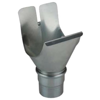 Naissance en zinc à agrafer - développé  - Boudin  - diamètre