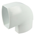 Coude ovoïde Nicoll pour tube de descente 90x56 mm - Angle 90° - Mâle/Femelle - Techtan - Blanc