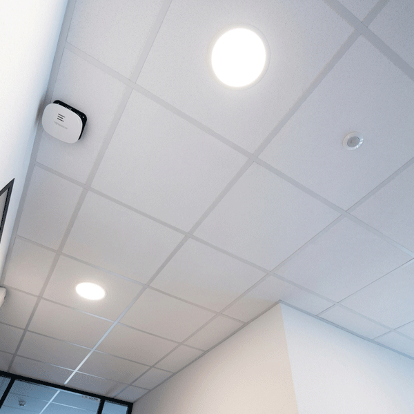 Dalle plafond acoustique Blanc Tonga dB 41 A - Bords droits - 600,0 mm x 600,0 mm - ép. 38 mm