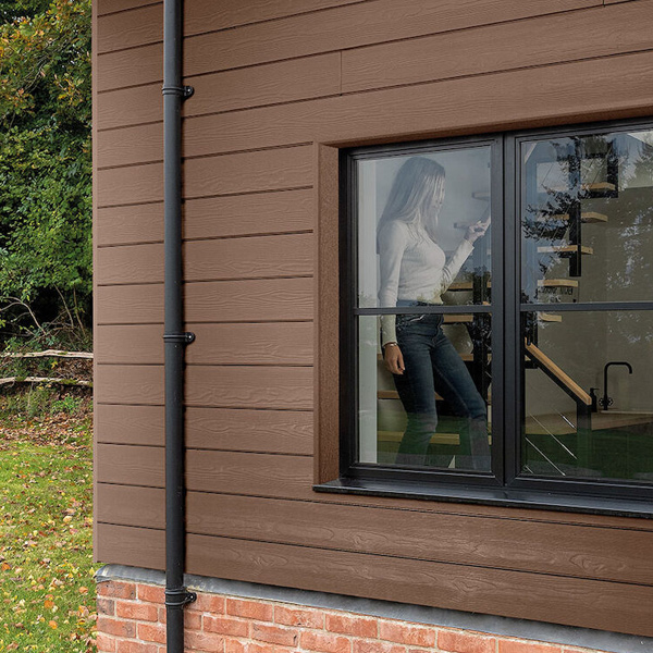 Lame de bardage en fibres-ciment Cedral Click finition relief - 186 MM x 12,00 MM - L. 3,60 M - Brun cacao C78