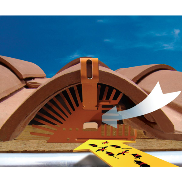 Obturateur de tuiles anti-nuisibles - Pegnalu - grille seule - couleur terre cuite