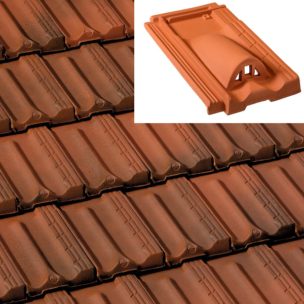 Tuile chatière Marseille Héritage en terre cuite - BMI Monier - Rouge Vieilli