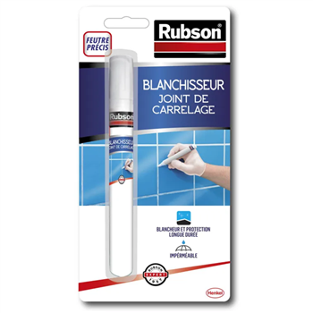 Stylo blanchisseur pour joints de carrelage mural Rubson - imperméable - 7 ml