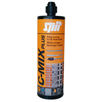 Cartouche scellement chimique C MIX Plus Spit pour charges moyennes gris béton 300 ml + 2 buses