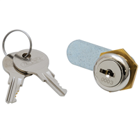 Serrure batteuse à came universelle Abus UHZ20 en zamack nickelé avec 2 clés - came de 37,9 x 16 mm