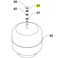 Circlips de sécurité pour roulement de cuve de bétonnières Obra de 160 litres et 180 litres