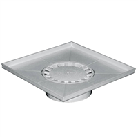 RECEVEUR SIPHONNE 400X400 GRIS