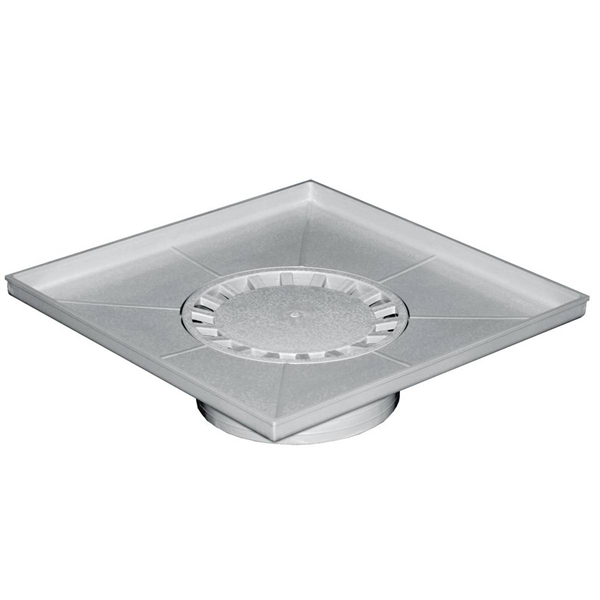 RECEVEUR SIPHONNE 400X400 GRIS