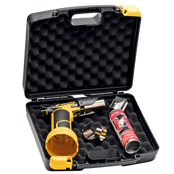 Pistolet à air chaud Express 4600 - 520 W - 190 à 900°C - avec gaz 2 buses plates et déflecteur