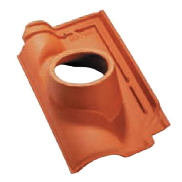 Tuile à douille en terre cuite Romane Sans - Diamètre utile 120 mm - Rouge