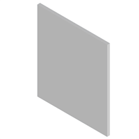 Liseré décoratif pour clôture aluminium 40x2 mm - Long. 1,985 m - Alu anodisé brossé - Lot de 4