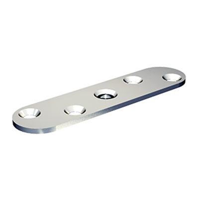 Platine pour fixation sur chant avec trou taraudé M10