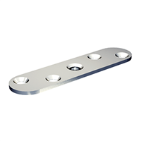 Platine pour fixation sur chant avec trou taraudé M10