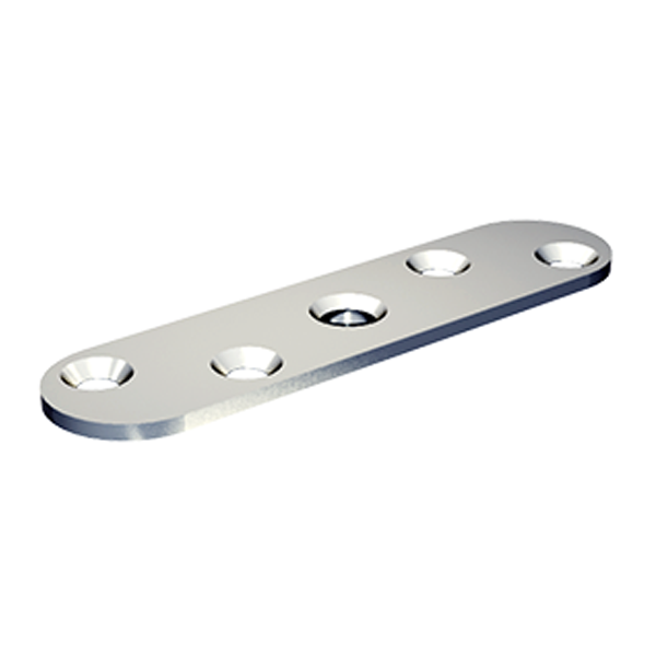 Platine pour fixation sur chant avec trou taraudé M10