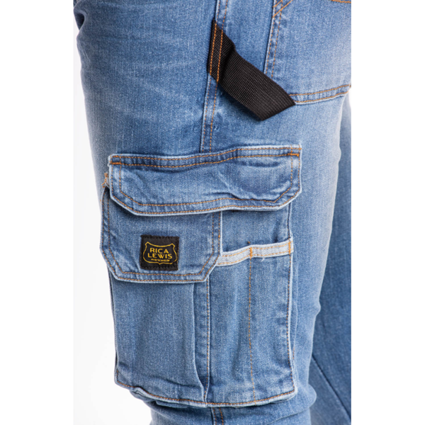 Jean de travail Rica Lewis stretch multi-poches coupe confort job blue jean - Taille 52