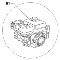 Moteur thermique Honda GX160 pour bétonnière Obra de 360 litres - à essence - 5,5 CV - 4 temps