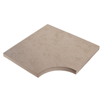 Margelle d'angle pour piscine effet béton ciré - Nashira - Aquitaine - 50,0 CM x 50,0 CM - ép. 35,00 MM