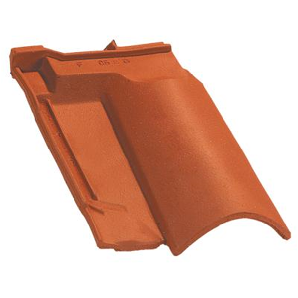 Tuile sous-faîtière en terre cuite - Oméga 10 - Vieux toit