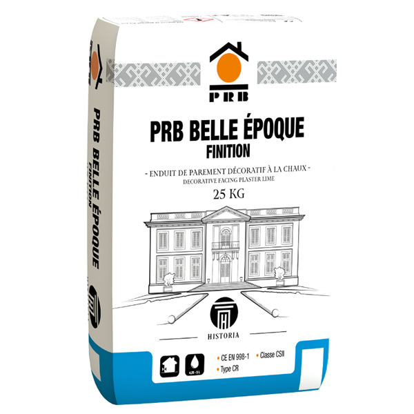 Enduit de parement décoratif à grain moyen PRB Belle Époque - 015 Ton Pierre - sac de 25 kg