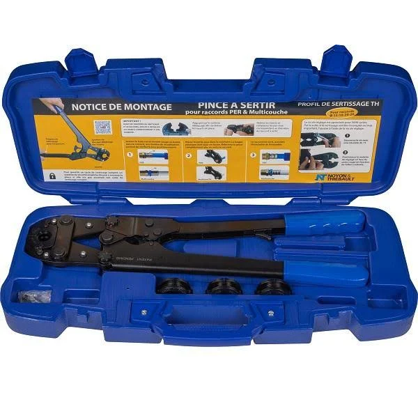 Pince à sertir sertisseuse pour raccords PER et Multicouche avec mâchoires TH Ø12 16 20 et 26 mm
