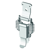 Fermeture à levier avec ressort et crochet - Monin 270640 - Hauteur 53 mm - Acier zingué - Percée