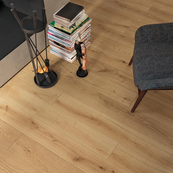 Carrelage intérieur en grès cérame rectifié effet bois Exence - 120,0 CM x 20,0 CM - ép. 9,00 MM - Almond