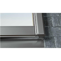 Raccord de toiture pour fenêtre de toit Designo - pose sur ardoise avec noquet - en Alu sans bloc isolation - 114 CM x 118 CM