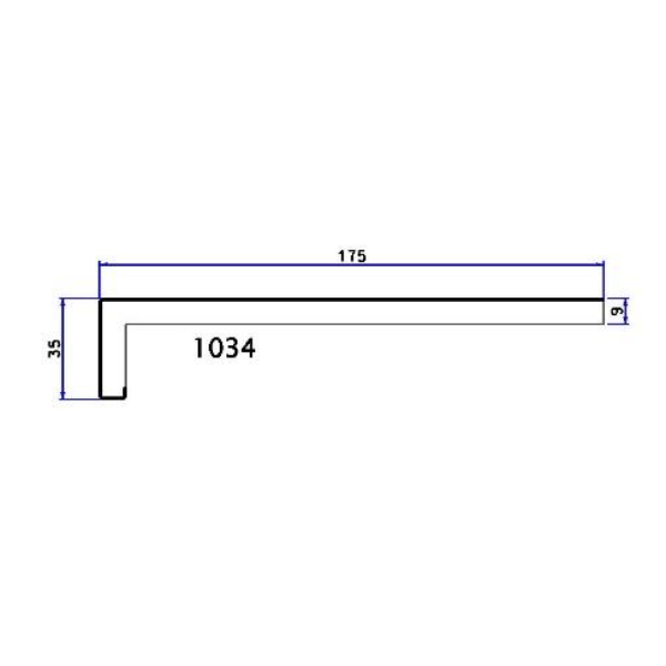 Planche de rive PVC équerre à clouer - Blanc  - 4,0 m x 175,00 MM - ép. 9 mm