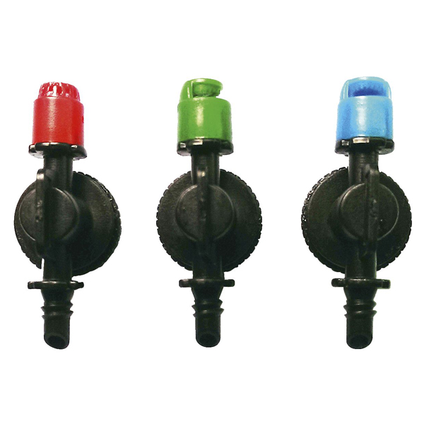 Micro asperseur arroseur à visser pour goutte à goutte - Débit et portée réglable 360° - Lot de 3