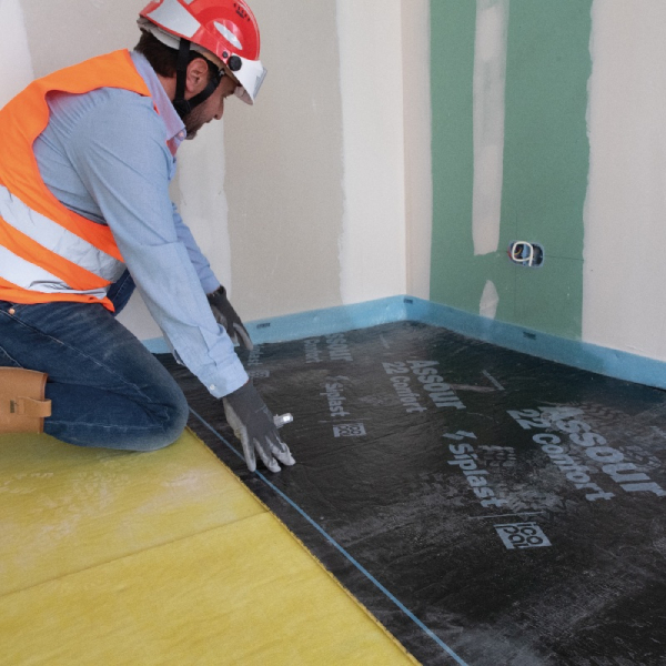 Sous-couche acoustique sous chape - Assour 22 Confort Grand Chantier - 20 x 1.2 m - ép. 3 mm