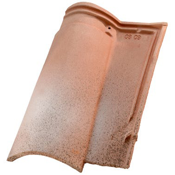 Tuile en terre cuite - Plein Sud Gélis - emboîtement grand moule fortement galbée - Ancien