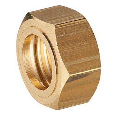 Ecrou pour collet battu 6 pans laiton femelle 1/2 (15x21) diamètre 16 mm