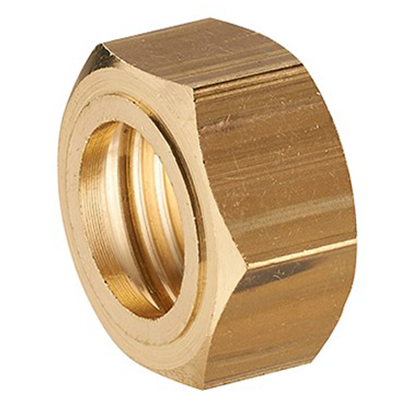 Ecrou pour collet battu 6 pans laiton femelle 1/2 (15x21) diamètre 16 mm