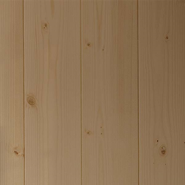 Lambris intérieur en Sapin du Nord raboté ELOS - Naturel - 13,6 CMx1.2 CM - L.2.65 M