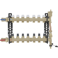 Collecteur S2 Ø 1"- 7 circuits *6626G7* Ensemble complet en Laiton