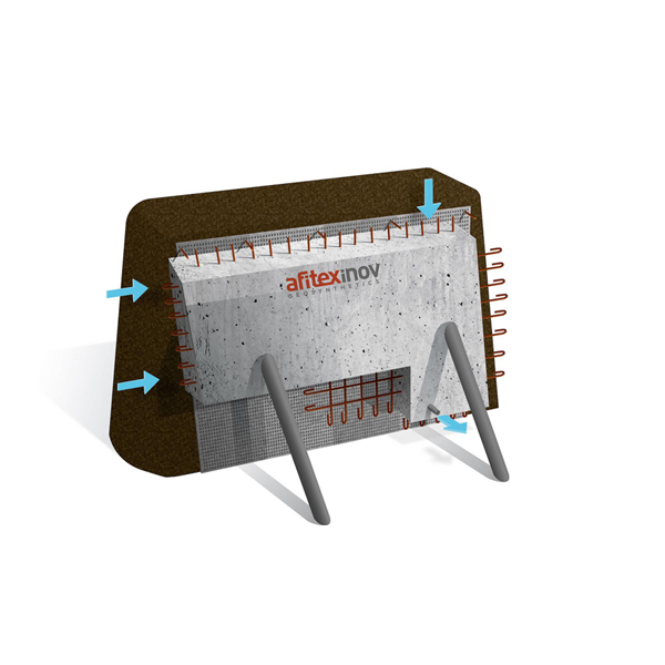 ALVEODRAIN F: VPP / PROTECTION & DRAINAGE MUR ENTERRE/RL DE 55M2/50X1.1M. LE M2