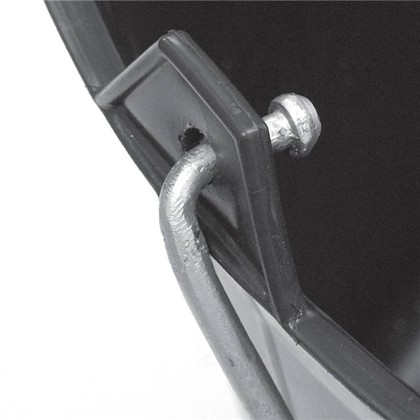 SEAU PLASTIQUE NOIR 11 LITRES POIGNEE Anse 5,3mm