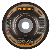 Meule à ébarber pour acier et inox RS 38 Rhodius 115 x 7 x 22,23 mm