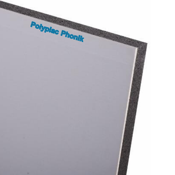 Doublage isolant acoustique - Polyplac Phonik G BA13+40 MM - R = 1,30 m².K/W - 2,50 M x 1,20 M