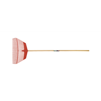 Râteau à feuilles Polet fixe 60 cm - 26 dents en polyamide - Manche frêne 150 cm