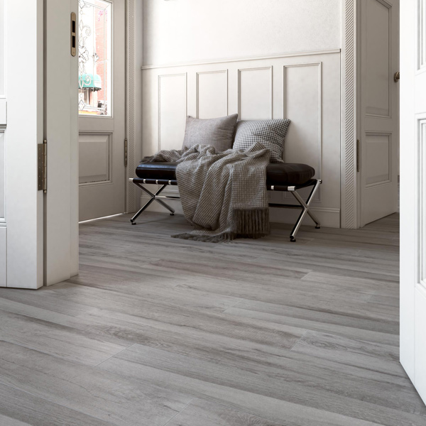 Carrelage antidérapant effet bois en grès cérame - STILWOOD - 15,0 CM x 90,0 CM - ép. 8,00 MM - Gris