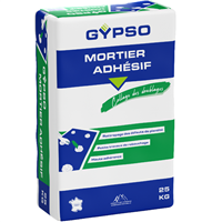 Mortier adhésif Gypso pour le collage de doublage isolant et plaque de plâtre - sac de 25 kg