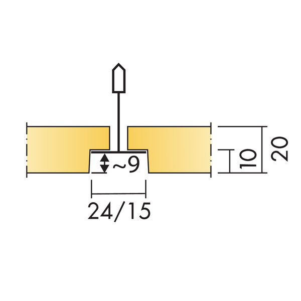 Dalle de plafond acoustique Ecophon Advantage E 20,00 MM - Bords feuillurés - T15 - 60 x 60 cm