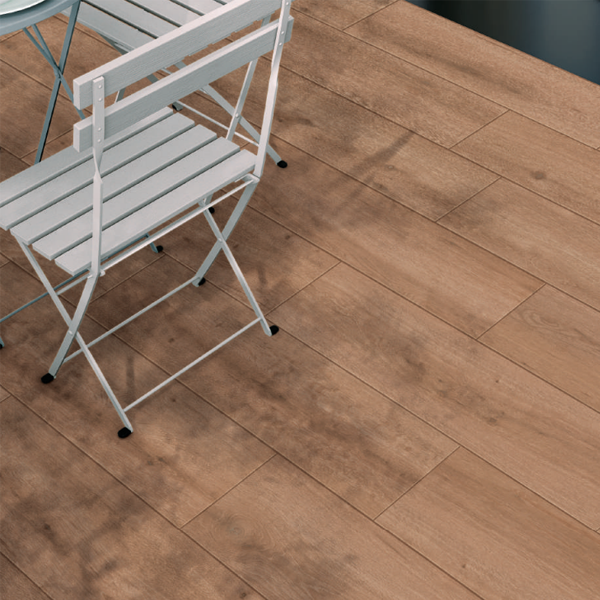 Carrelage extérieur effet bois en grès cérame - Breath Grip - 90,0 CM x 22,5 CM - ép. 8,00 MM - Gognac