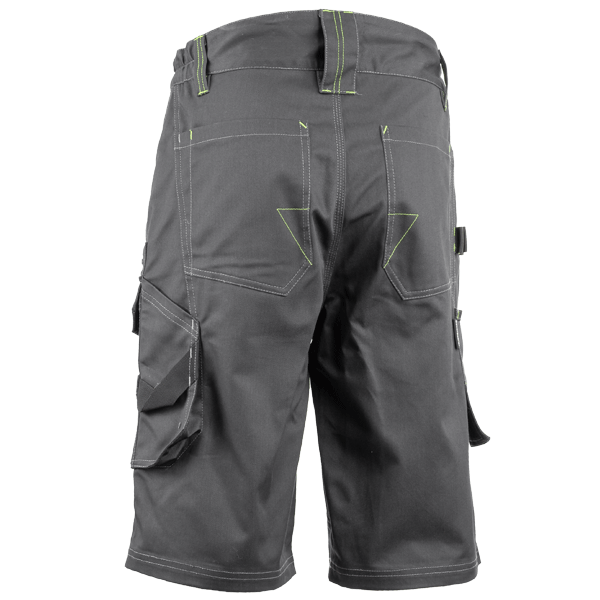 Short de travail homme coton/polyester triple surpiqûre et multipoches - Barva Anthracite - Taille XL