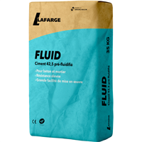 Ciment 42,5 N préfluidifié pour béton et mortier - NF CE - Fluid Larfarge - sac de 35,0 kg