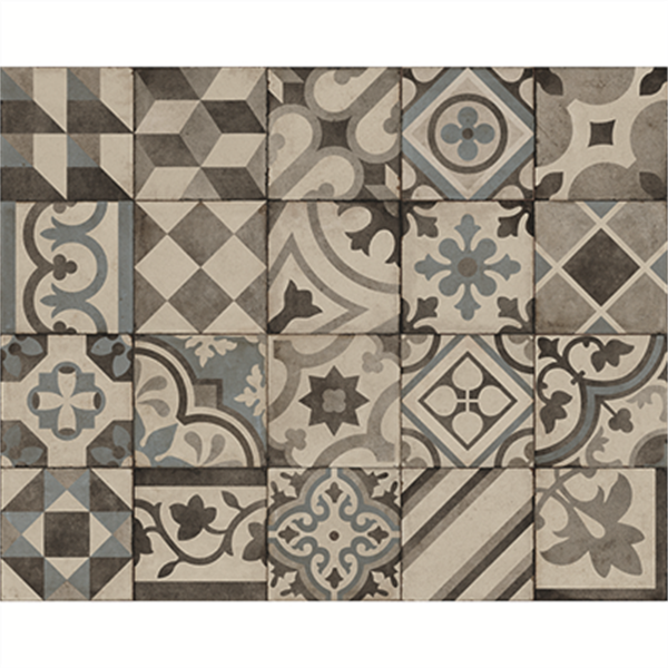 Carrelage intérieur effet carreaux de ciment - Ottocento Decoro Mix - 20,0 CM x 20,0 CM - ép. 10,00 MM - Talco