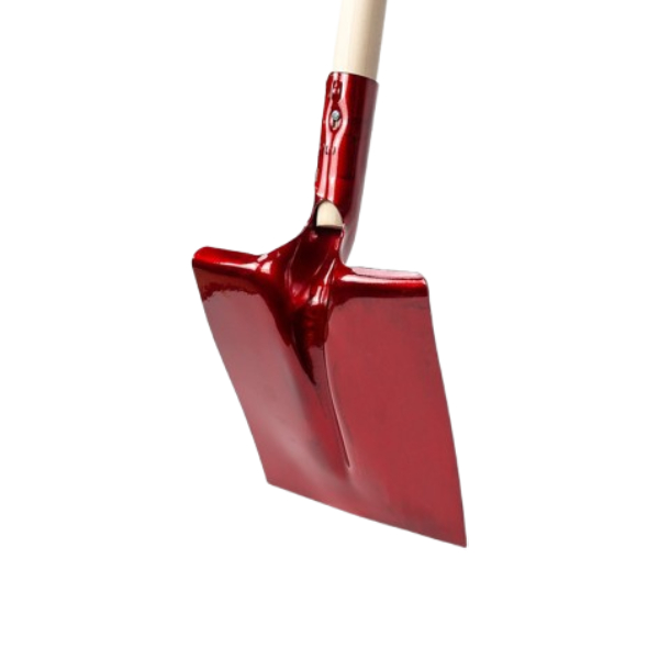 Pelle carrée en aluminium super légère avec manche en bois 130 cm - Col de cygne - Largeur 25 cm