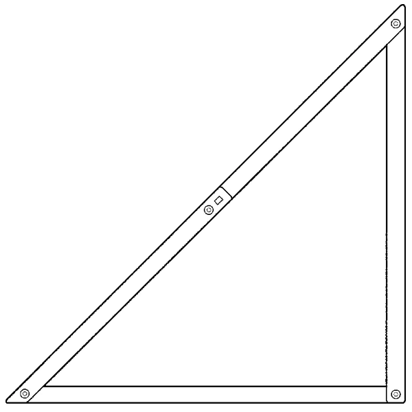 Equerre dépliante Stanley en aluminium angle 45° et 90° 1720x1220 mm