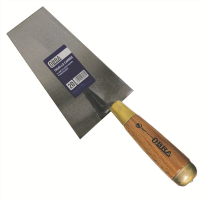 Truelle italienne Carrée Obra longueur 20 cm manche bois